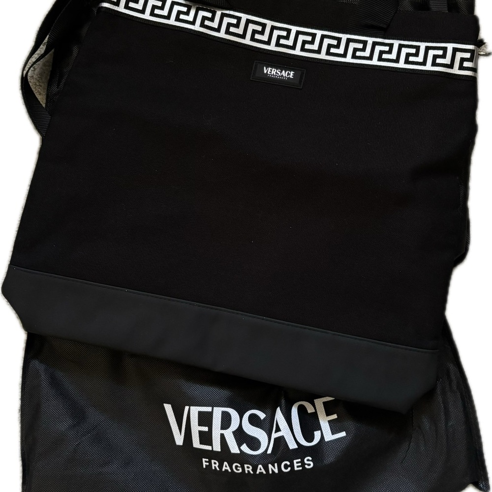 Versace Black Bag with Greek Key Design - Picture 2 of 4